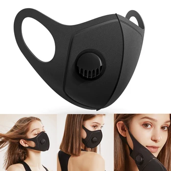 

1/2 PCS Anti Dust Double Layers Face Mask Breathing Filter Masks Reusable Mouth Cover Anti Fog Haze Respirator For Men Women