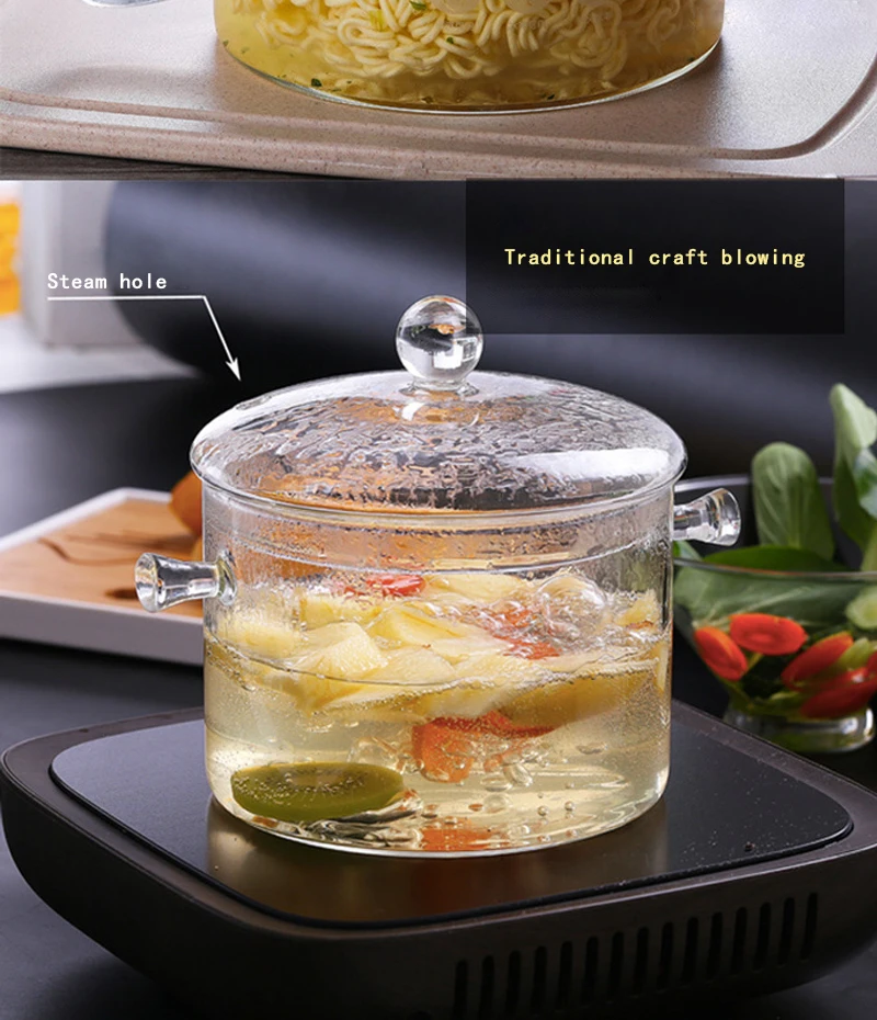 Household Transparent Glass Soup Pot (1)