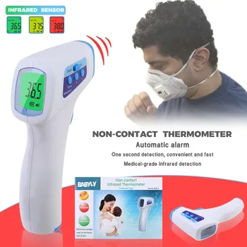 

Thermometer Non-Contact Forehead Gun 2020 Multifunctional Screen Display Digital Infrared Temperature Measuring Device #Zer