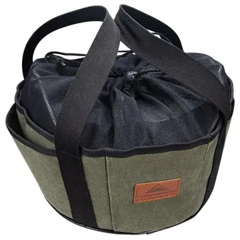 

1Pc Camping Barbecue Storage Bags Dutch Oven Canvas Storage Pouch Cooking Utensils Organizer Hand Bag
