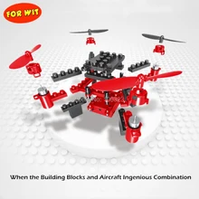 DIY Building Blocks Drone, 2.4G Aircraft 6-Axis Gyro, HD Camera Apple Store Google Play APP Control Quadrocopter, Wifi Transfer