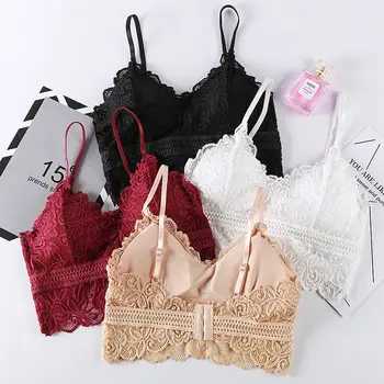 

Ladies Bra Lace Sexy Bras Comfort Wire Free Bralette Backless Women's Underwear Bra Women Wireless Female Lingerie 2020