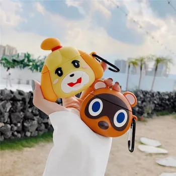 

For AirPod 1 2 Case 3D Brown Bear Dog Cute Cartoon Soft Silicone Earphone Cases For Apple Airpods Case Cover Funda keychain