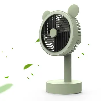 

W2 Cartoon Desktop Turntable Desktop Fan With Light Home Office Desk Speed Adjustable Air Cooler Outdoor