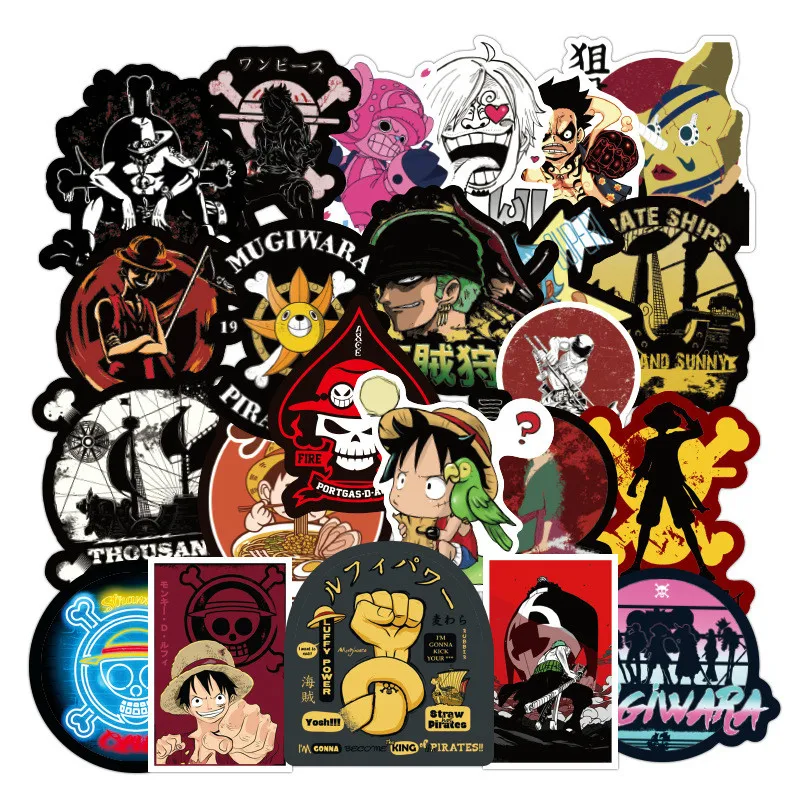 

100PCS Classic ONE PIECE Cartoon DIY Stickers for Skateboard Fridge Phone Guitar Motorcycle Luggage Waterproof Pvc Sticker Decal