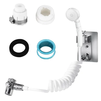 

1 Set Shower Head Extension Telescopic External Handheld Shower Head Sprinkler Extender for Home Bathroom Toilet