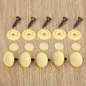 

50pcs Beige Auto Roof Button Snap Screw Fasteners Retainer Rivets Plastic Dia 20mm Universal For Truck/ Caravan/ Car