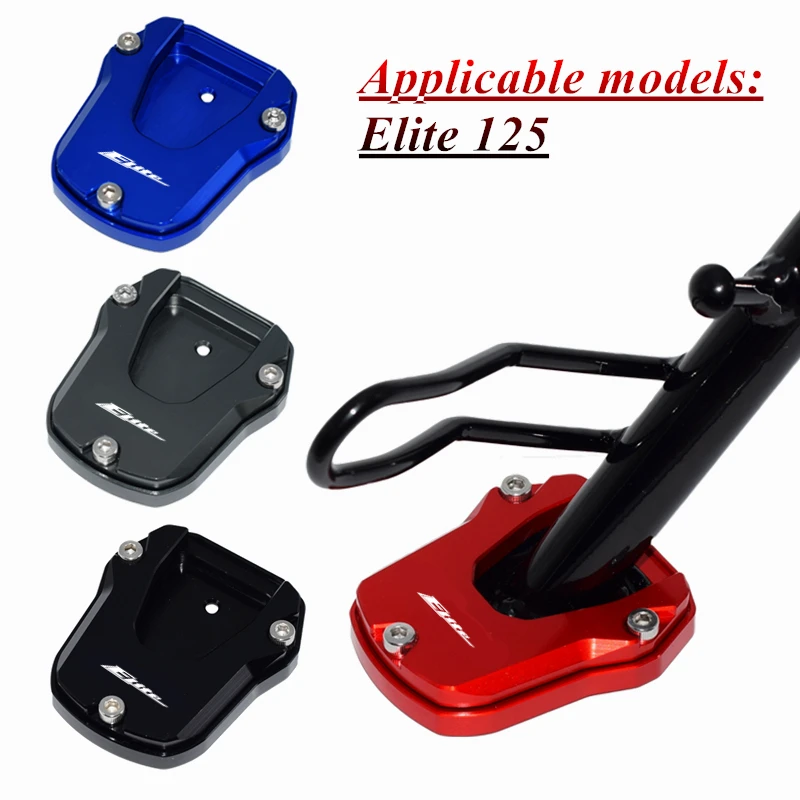 

For HONDA Elite 125 Elite125 Motorcycle Accessories Kickstand Extension Plate Foot Side bracket Stand Enlarge Pad