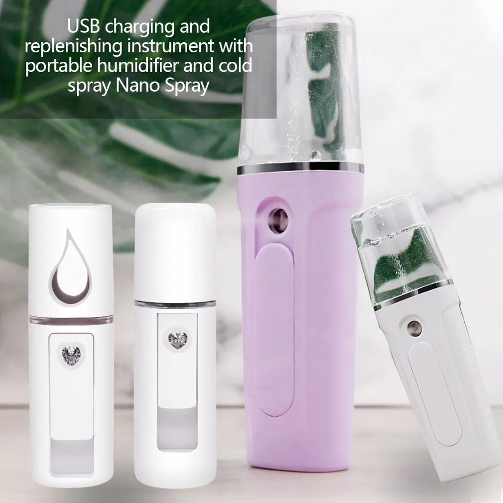 Handheld Humidifier USB Rechargable Handheld Water Meter Charging Mini Steamed Face Humidifier Portable Size 4