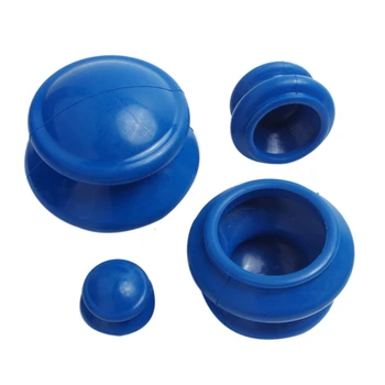 

4pcs Natural Rubber Cupping Therapy Set Health Care Small Body Cupping Jar Acupunture Vacuum Cupping Set