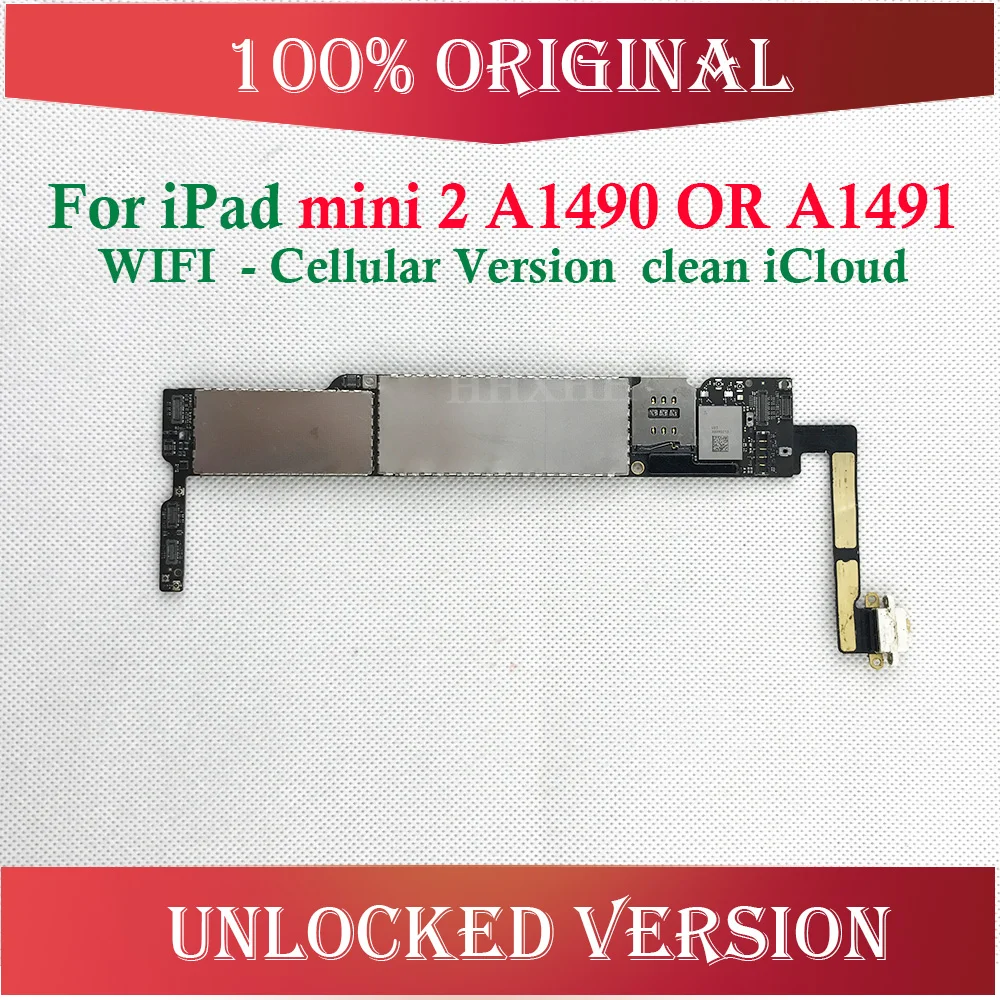 A1489 wifiVersion A1490 или A1491 оригинальная разблокировка icloud для Ipad MINI 2 материнская плата для Ipad MINI 2 материнская плата с системой IOS
