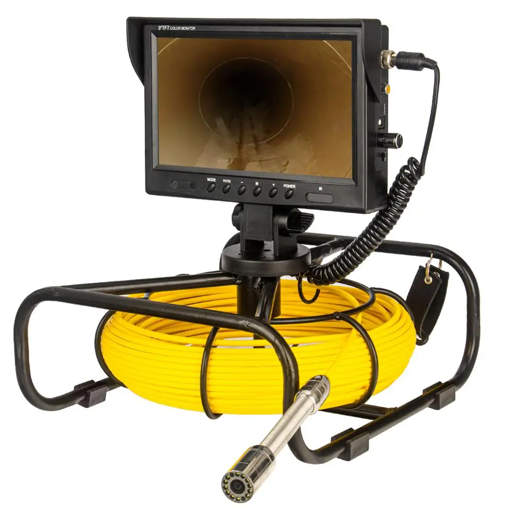 

Waterproof IP68 SYANSPAN HD 9" Industrial Pipe Inspection Camera System for Android and IOS,23mm Drain Sewer Pumbing Endoscope