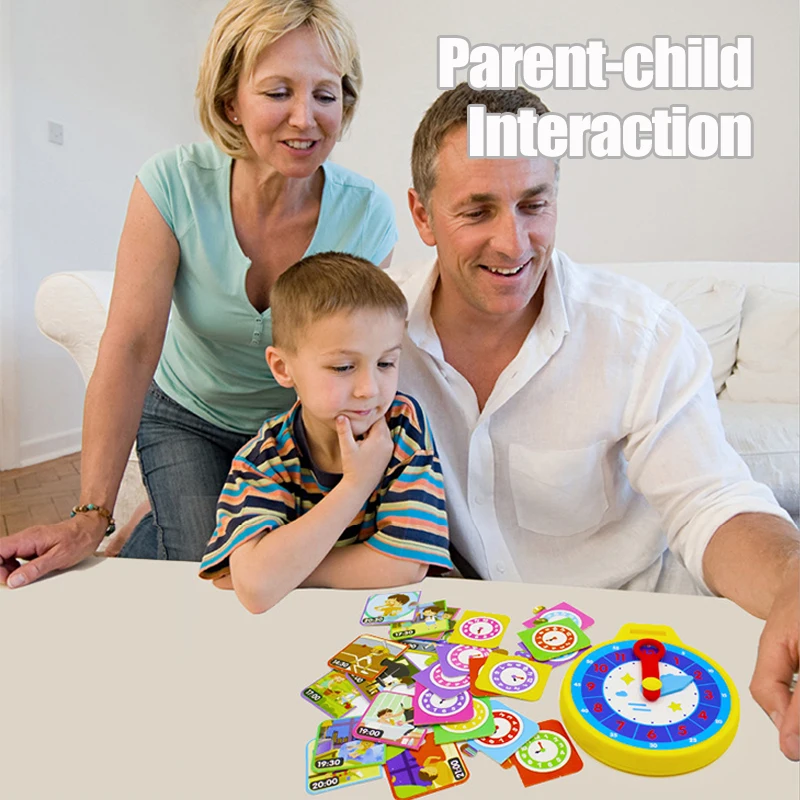 Montessori Time Matching Puzzle Toy Clock Cognition Preschool Good Habits Develop Analog Clock Educational Learning Activity Toy 2