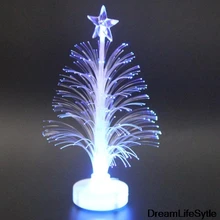 Colored Fiber Optic LED Light-up Mini Christmas Tree with Top Star Battery Powered HUG-Deals