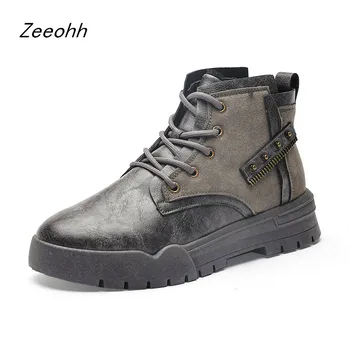 

2019 Winter Warm Boots Outdoor Men Shoes Fashion Plush Snow Boot High Top Waterproof Trekking Footwear chaussure homme