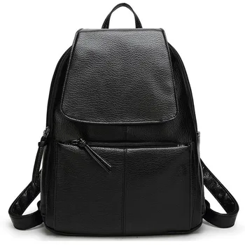 

casual black leather backpacks new style school bags high quality hotsale women clutch famous designer brand backpack