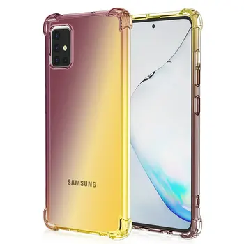 

30pcs/lot For Galaxy S20 Ultra S20 Plus Transparent Shockproof Gradual Change TPU Back Case For Samsung Galaxy A51 A71