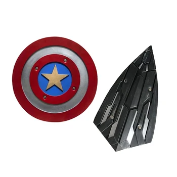 

44cm Captain America Shield 1:1 Justice Round Shield Action Figure Model Halloween Cosplay Prop PU Weapon Kids Role Gift