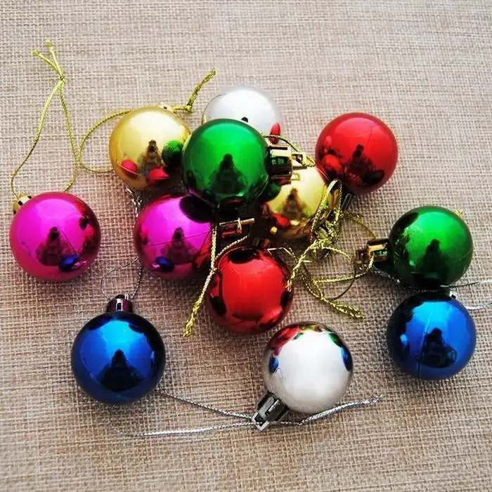 New christmas ball 12Pcs Christmas Tree Ornaments Bright Balls Solid Party Birthday 27g Home, Bar, Restaurant, etc Pcs/Set Dcor