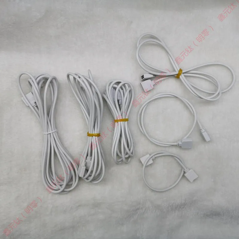 

5P led strip Five road Extension wire 30cm 50cm 1m 2m 3m 5m Round white line Power supply cable Color synchronous signal line