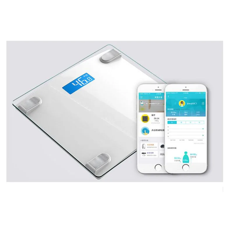 Приложение Bluetooth умные электронные весы для здоровья тела Жир весы бытовые весы Точность светодиодный BMI весы для мышц воды
