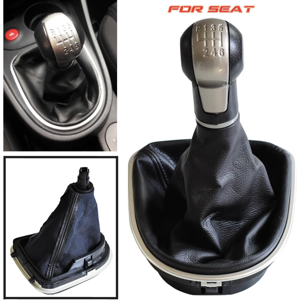 

Gearshift Head Ball Shifter With Dustproof Cover Complete set For Seat Altea Leon II Toledo III 5 Speed 6 Speed Gear Shift Knob