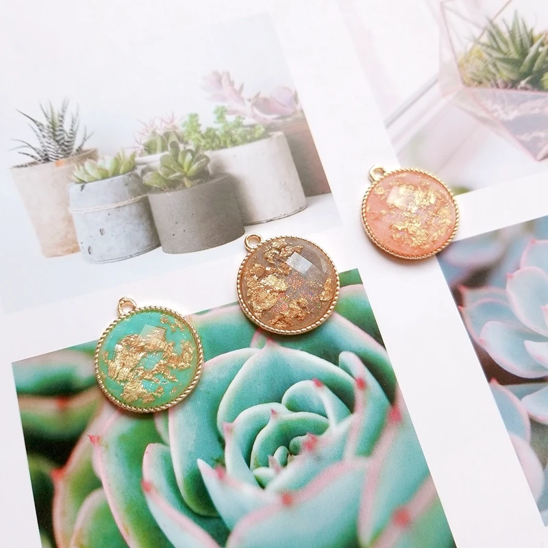 Japan and south Korea DIY jewelry accessories alloy inlaid with gold