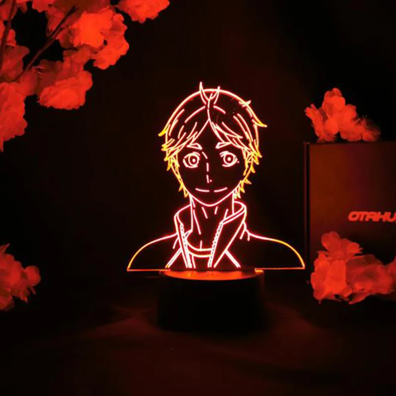 

Haikyuu Hinata Shoyo 3d Illusion Light Kageyama Tobio Sugawara Koushi Tanaka Ryunosuke Figure Anime Lamp for Bedrooms Lightings
