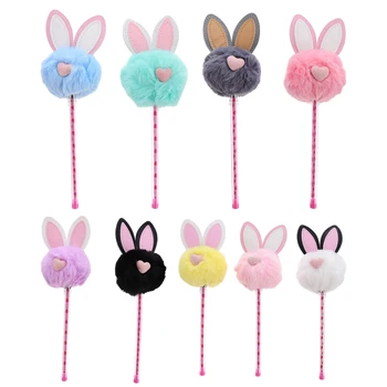 

9pcs Gel Pens Colorful Plush Fluffy Writing Pens Signature Pens for Students Girls Office Supply