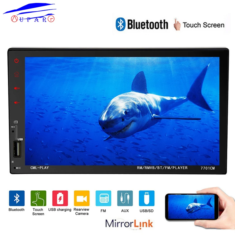 2din Автомагнитола Andriod Mirror Link Авторадио 7 дюймов сенсорный экран Аудио Стерео Bluetooth SB AUX плеер Поддержка камеры заднего вида