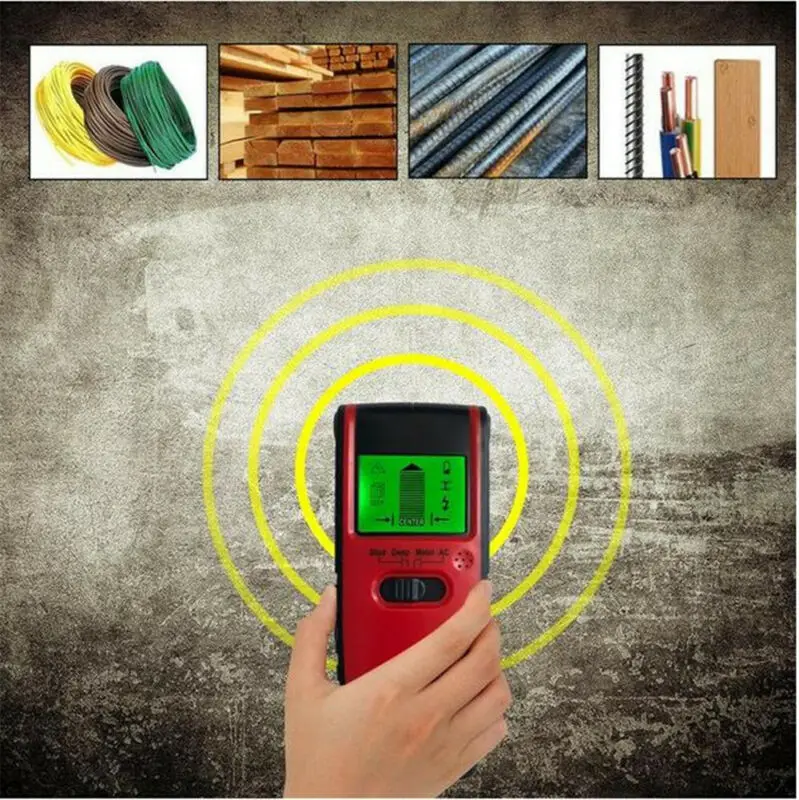 

4 in 1 Metal Detector LCD Studs Center Finder Detect Wall Scanner Wood Studs Finder Metal AC Voltage Live Wire Detector