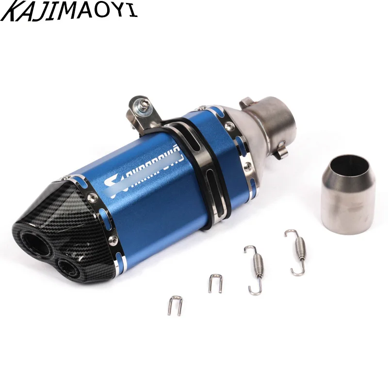 36-51 мм Универсальный мотоцикл Akrapovic выхлопная Модифицированная глушитель труба скутер питбайк Dirt MotocrossSuitable для большинства мотоциклов - Цвет: laser Marking C