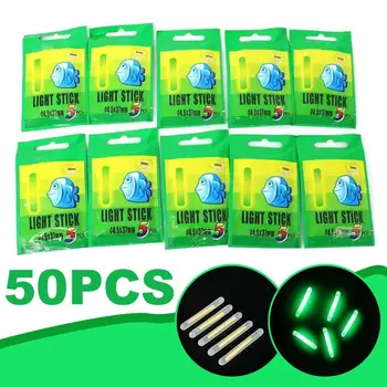 

50Pcs 4.5*37mm Fishing Float Fluorescent Lightstick Light Night Float Rod Lights Dark Glow Stick Useful Lots Fishing/Party