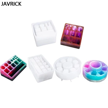 

DIY crystal Epoxy Resin mold silicone rectangular square round lipstick storage box Mold hand made mirror jewelry Making Tools