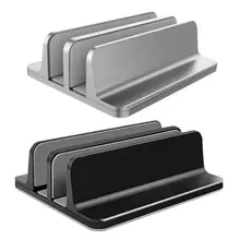 VODOOL Вертикальная Регулируемая подставка для ноутбука из алюминиевого сплава с двумя слотами для ноутбука, планшета, опорный держатель для MacBook Pro Air