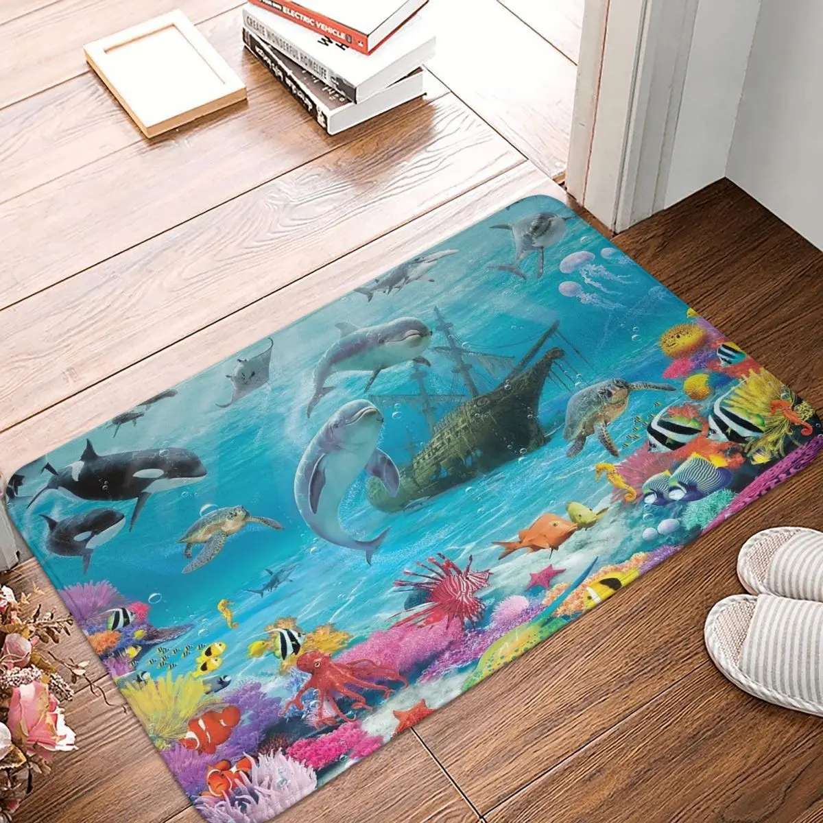 Undersea World Doormat Printed Bedroom Kitchen Floor Carpet Hallway Rug