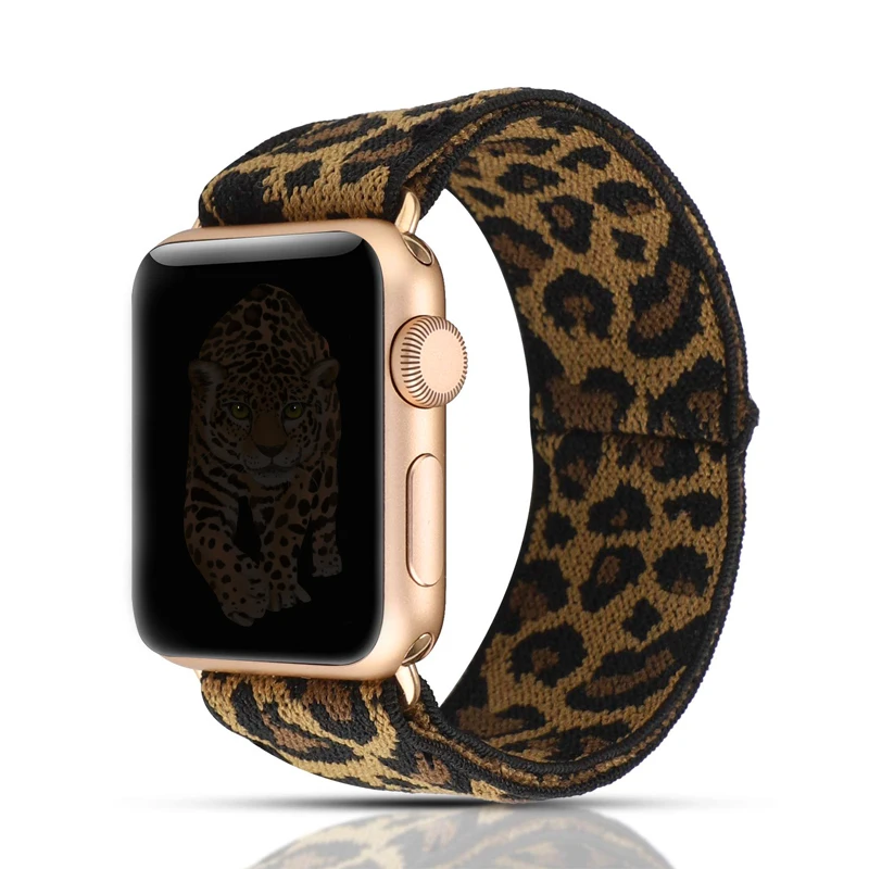 

nylon loop strap for apple watch 5/4/3/2/1 iwatch apple watch band 40mm 38mm 44mm 42mm bracelet Double-Layer Stretchy wristbelt