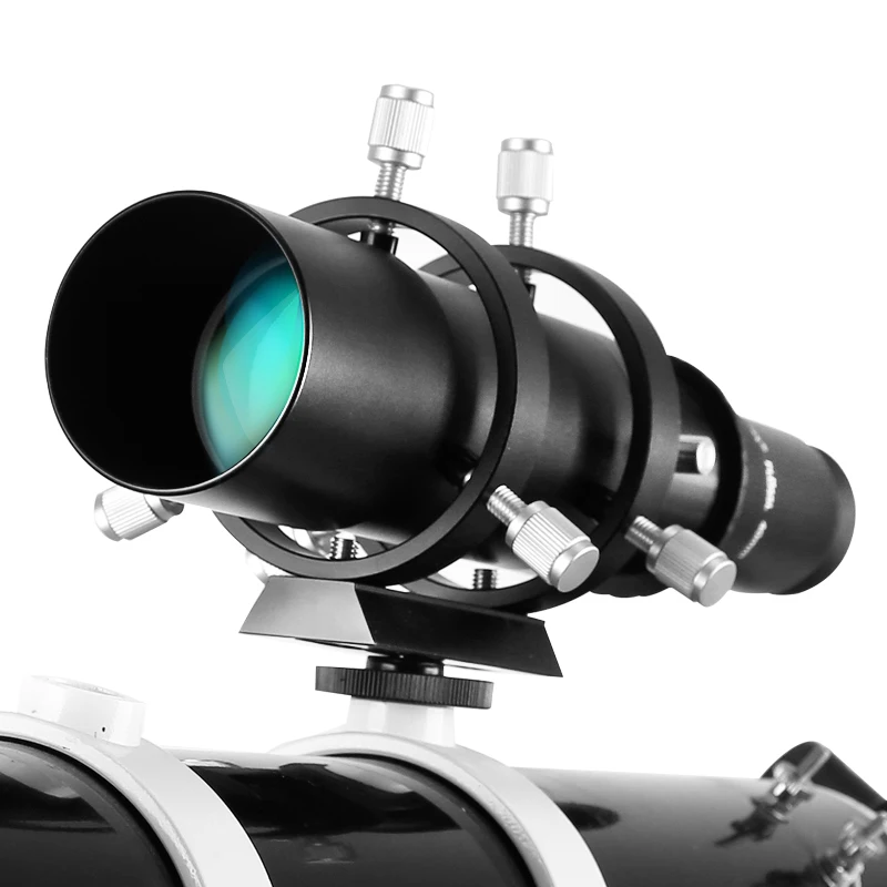 

50mm Guide Scope Magnifier Finderscope for Astronomical Telescope 180mm Focal Length F4 Ratio Guidescope with Helical Focuser