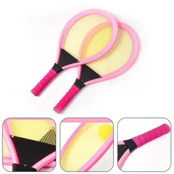 

Outdoor Play Lightweight Beach With 2 Balls Non-slip Handle Faster Action NBR Kids Tennis Racket Set Birthday Gift Sport Toy