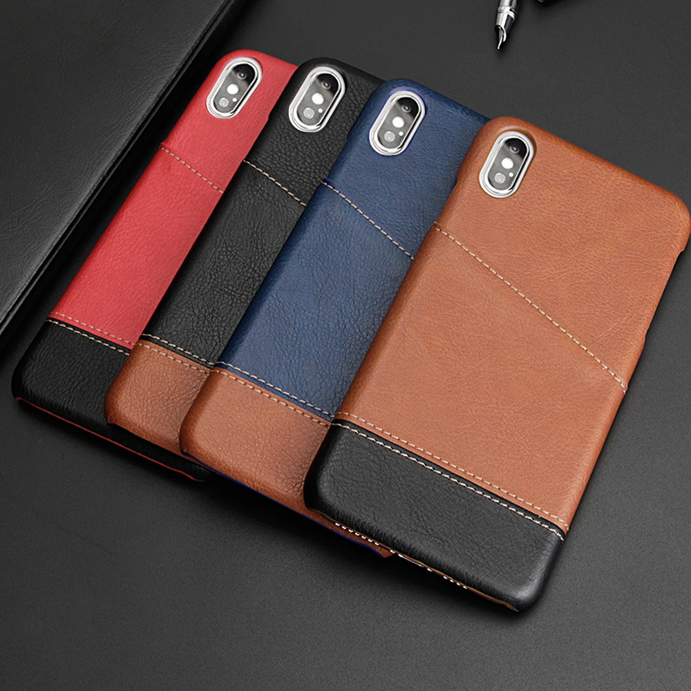 Роскошный кожаный чехол Likike Color Collision style для телефона Apple IPhone 7 8 Plus X XS Max XR с