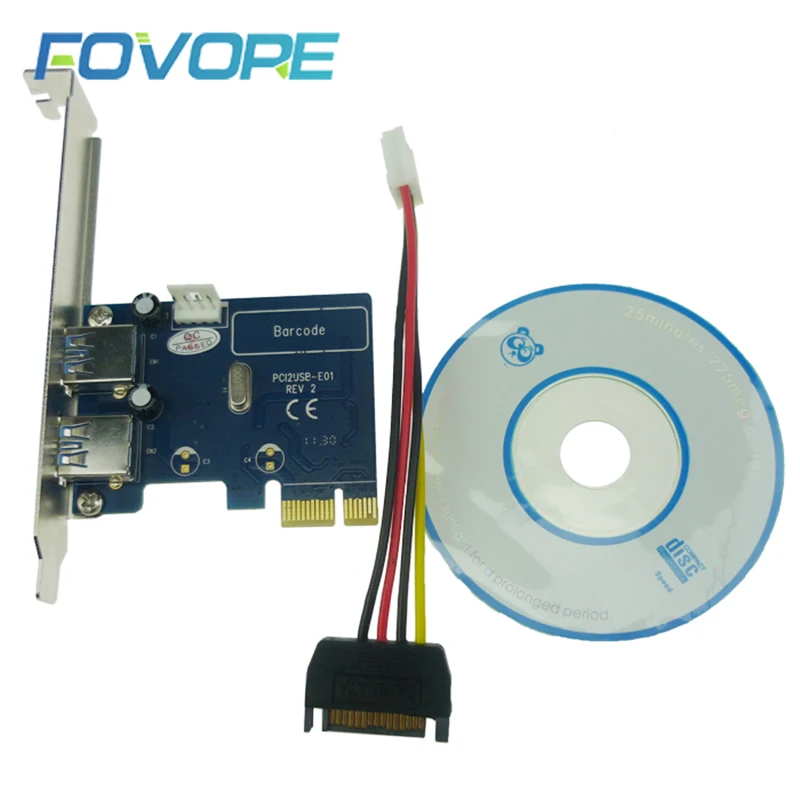 2-портовый Суперскоростной USB 3.0 PCI-E PCIE PCI Express 4-контактный разъем IDE адаптер 3 0
