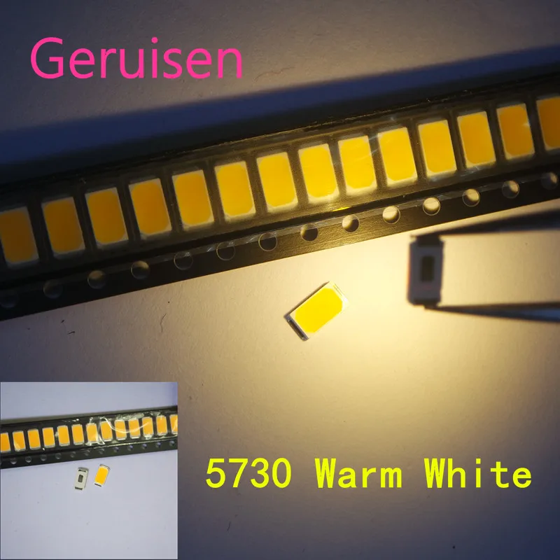 1000 шт. SMD 0402 0603 0805 2835 3528 1206 5050 5730 3014 4014 диоды белый/теплый белый светоизлучающий