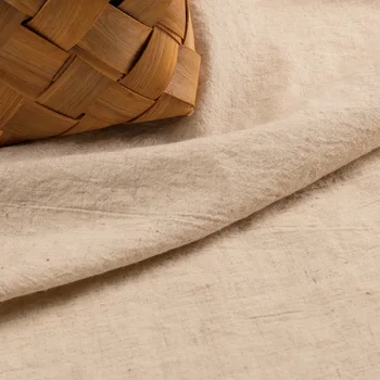 

Unbleached natural color fabric vintage Washed cotton fabric for sewing canvas bag Home Decoration cloth TJ0559