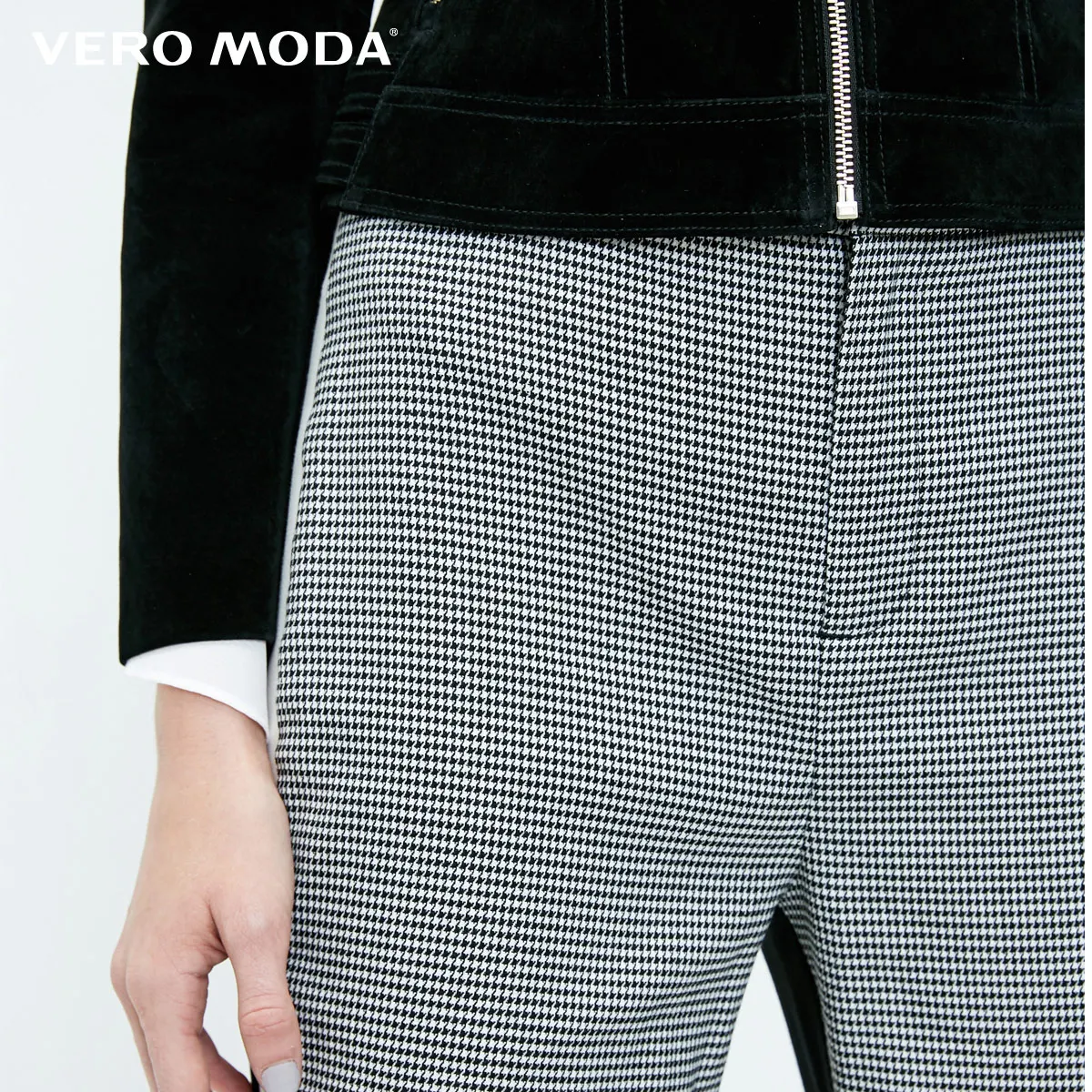 Vero Moda новые женские брюки-стрейч в клетку с молнией спереди | 318350519