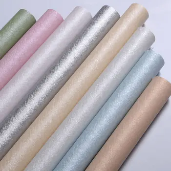 

Silk PVC Waterproof Thickened Wallpaper Self-adhesive Solid Color Plain Sticker Bedroom Living Room Hotel Wall Sticker 60cmx3m