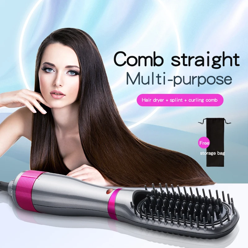 

A-BY-811 Ionic Hair Straightener Brush Adjustable Temperatures Anti Scald Hair Straightening Brush Hair