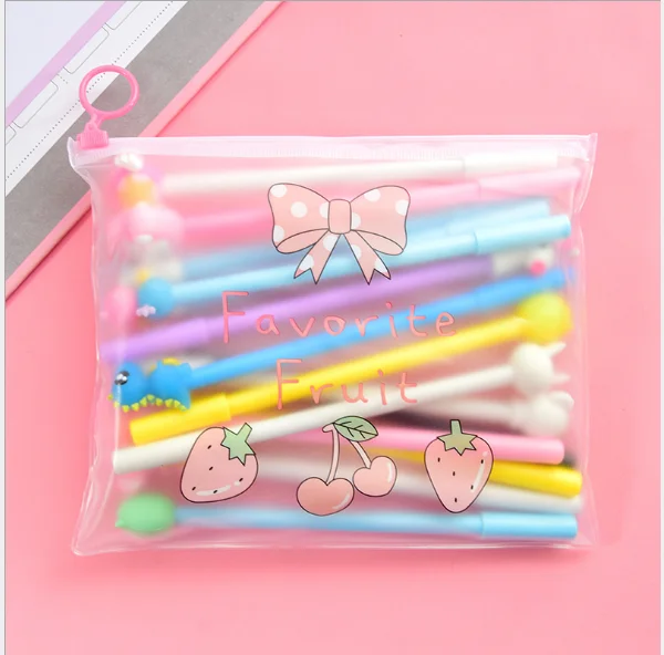 16 Creative 20Pcs/Set Lovely Girl Pink Cartoon Gel Pen Combination Suit Netural Black 0.5mm Signature Pen 100pcs/Lot/5Sets GP567 - Цвет: 16