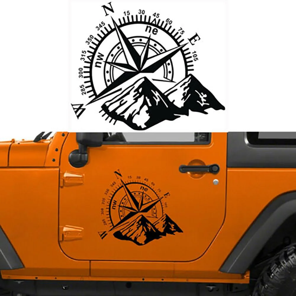 Виниловая наклейка на автомобиль капот и дверь с Навигатором по городу компасом