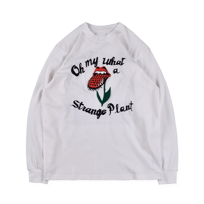 Kanye CPFM. XYZ Rolling Stones футболка с длинным рукавом для мужчин и женщин Crewneck уличная футболка странные вещи черная белая футболка