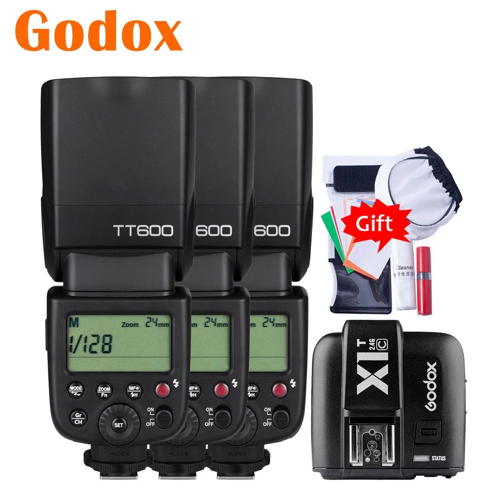 Godox Thinklite TT600 2 4G беспроводной X1T-C передатчик Speedlite камера вспышка для Canon EOS 600D 100D 7D